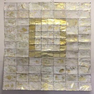 TITLE: "Forsaken Darkness". 2015
Tech: Gouache on metal, staples.
Size: 50" x 42" / 127 x 106 cms.
 TITLE: "Forsaken Darkness". 2015
Tech: Gouache on metal, staples.
Size: 50" x 42" / 127 x 106 cms.